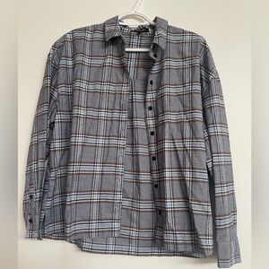 Plaid button down shirt